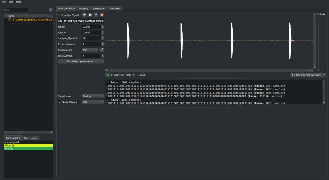 Raw RF Signal in URH